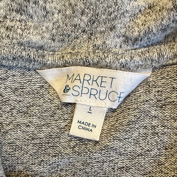 EUC Market & Spruce Gray and Black Cowl Neck Sweater - Picture 2 of 4